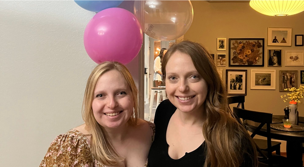 Author Kaela Sosa (right) and her sister Katie (left)