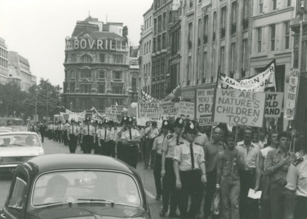 Historical gay rights demonstration