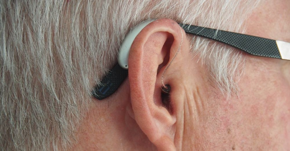 Person with hearing aid