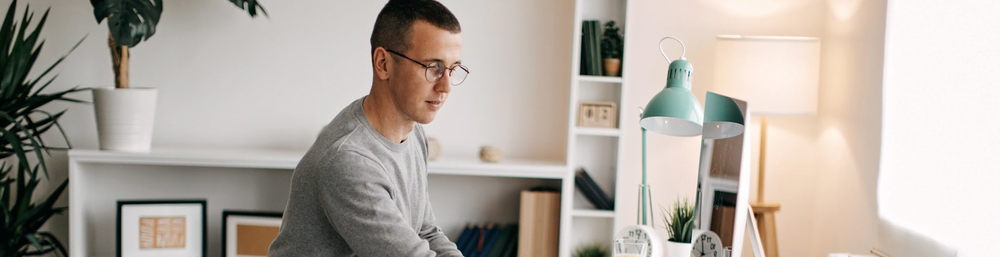 Man on wheelchair taking digital learning course